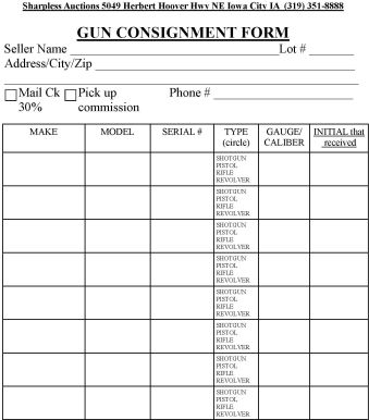 Rental - Selling - Garage Sale Forms | Sharpless Auctions - Iowa City